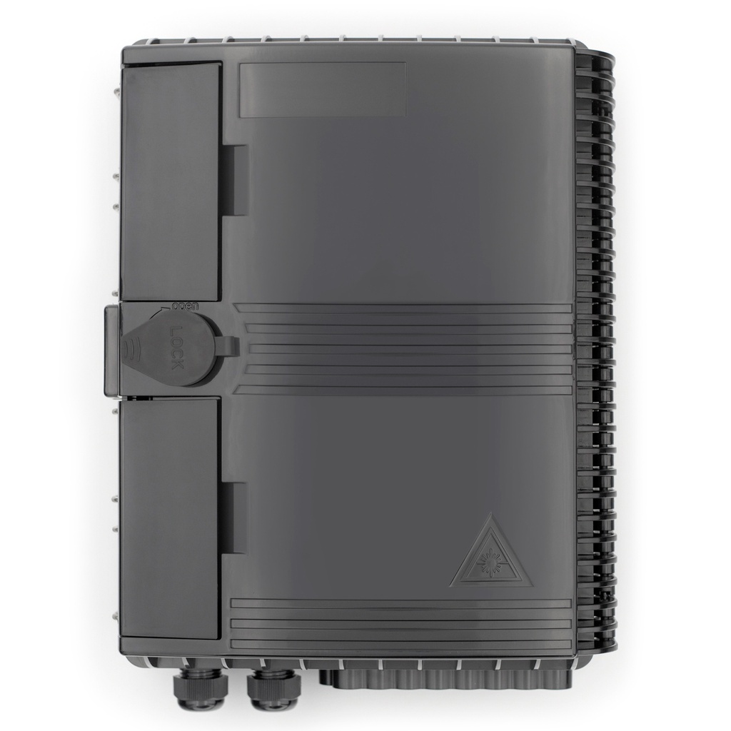 Fiber Access Terminal (BTFAT0811B) Black color,  loaded with , 16 X SC/APC - SC/APC - Simplex Adapters , 1 X 1:16 Spliters