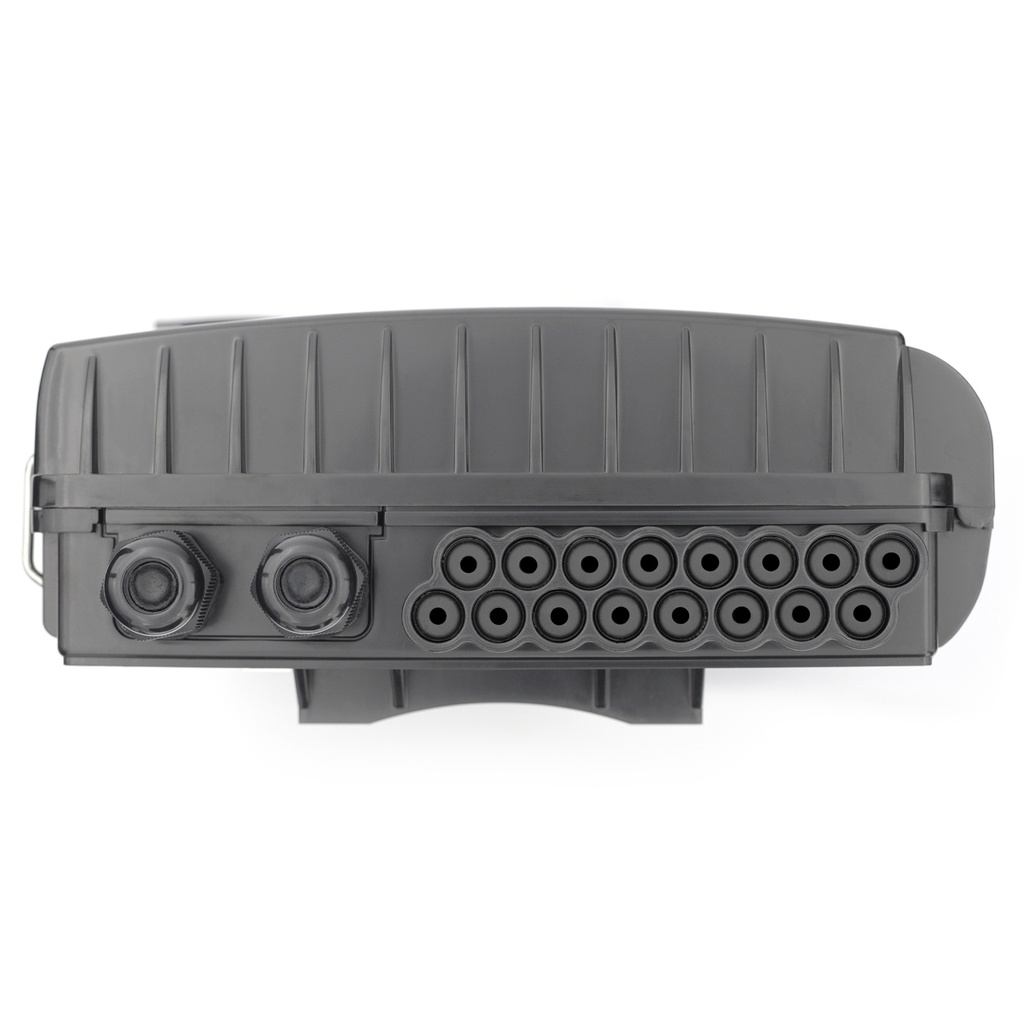 Fiber Access Terminal (BTFAT0811B) Black color,  loaded with , 16 X SC/APC - SC/APC - Simplex Adapters , 1 X 1:16 Spliters