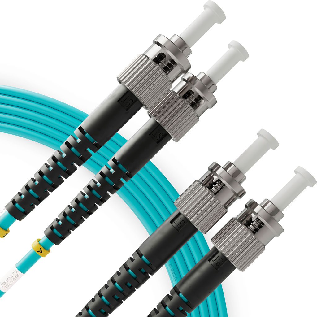 ​ST a ST Latiguillo Óptico Multimodo OM4 Duplex, UPC/UPC (1 Unidad)