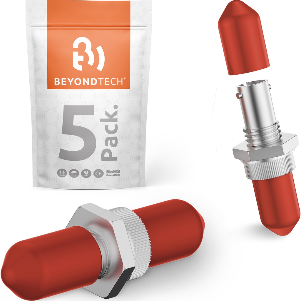 Adaptador de Fibra óptica Multimodo ST Simplex UPC  - 5 Unidades