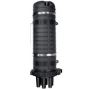 Cierre de Empalmes de Fibra Óptica Tipo Domo Termocontraíble para 144 Núcleos  (BTSPC18B) con 6 Bandejas de 12 Posiciones, Válvula de Presión , Kit de Montaje de Pared y poste, (Negro)