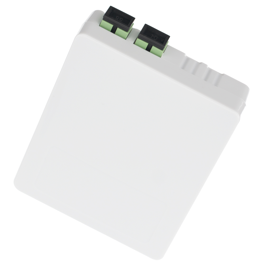 Optical Termination Box (BTOTB0411W) White color loaded with , 2 X SC/APC - SC/APC - Simplex Adapters , 2 X OS2 1M (Yellow) Pigtails 