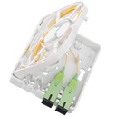 Optical Termination Box (BTOTB0411W) White color loaded with , 2 X SC/APC - SC/APC - Simplex Adapters , 2 X OS2 1M (Yellow) Pigtails 