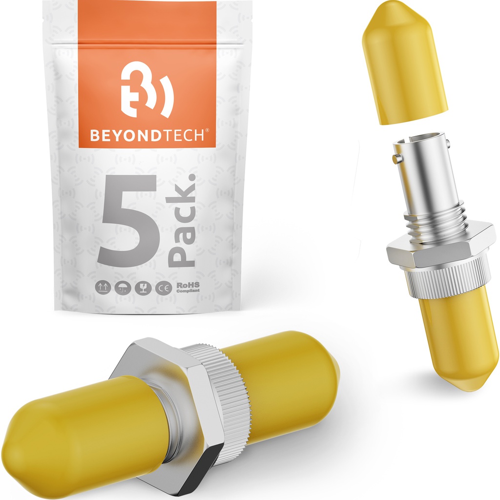 Adaptador de Fibra óptica Monomodo ST Simplex UPC  - 5 Unidades