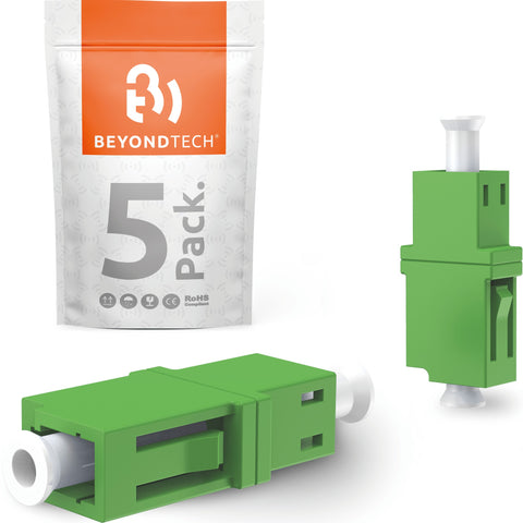 Adaptador de Fibra óptica LC Simplex APC Monomodo (verde) - 5 Unidades