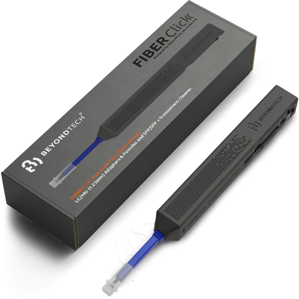 Lápiz limpiador de fibra óptica LC / tamaño: 1,25 mm (LC / MU conectores SFP) - FiberClick ™