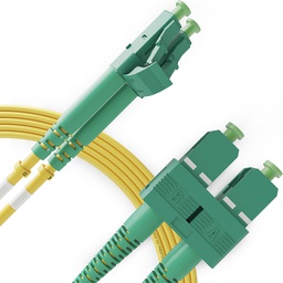 LC a SC Latiguillo Óptico Monomodo OS1 Duplex, APC/APC (1 Unidad)