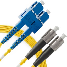 SC a FC Latiguillo Óptico Monomodo OS2 Duplex, UPC/UPC (1 Unidad)