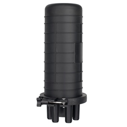 [BTSPC04211B] Cierre de Empalmes de Fibra Óptica Tipo Domo Termocontraíble para 48 Núcleos  (BTSPC04B) con 2 Bandejas de 12 Posiciones, Kit de Montaje de Muro, (Negro)