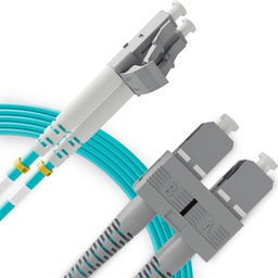 ​LC a SC Latiguillo Óptico Multimodo OM3 Duplex, UPC/UPC (1 Unidad)