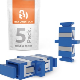 [BTASCUSCUSSM-UZFNS-5P] Adaptador de Fibra óptica SC Simplex UPC Monomodo (azul) - 5 Unidades