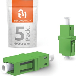 [BTALCALCASSM-GZNFNS-5P] Adaptador de Fibra óptica LC Simplex APC Monomodo (verde) - 5 Unidades