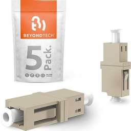 [BTALCULCUSMM-EZNFNS-5P] Adaptador de Fibra óptica LC Simplex UPC Multimodo (beige) - 5 Unidades