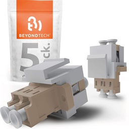[BTALCULCUKMM-EZNFNS-5P] Adaptador de Fibra óptica LC Keystone UPC Multimodo (beige) - 5 Unidades